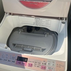 無印洗濯物ハンガー、ポール付き　洗濯機の画像
