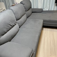 グレーカウチソファ