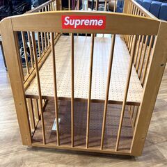 お買い得！KATOJI カトージ 木製ベビーベッド 新生児～24カ月まで 幅77×奥行125×高さ92cm キャスター付き 組み立て式 ベビー用品の画像