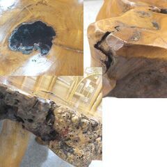 こぶ テーブル 瘤杢 天然 木製 幅81cm 高さ24cm 台 花台 床の間 和室 札幌市 屯田店の画像