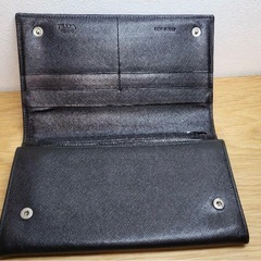 最終値下✨PRADA プラダ/サフィアーノレザー フラップ長財布 BLACKの画像