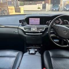 福岡発 H25 後期最終型 Mベンツ S350 グランドエディション 黒革 サンルーフ 別途車検二年付可 ローダウン ロリンザーマフラー の画像