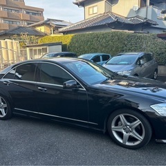 福岡発 H25 後期最終型 Mベンツ S350 グランドエディション 黒革 サンルーフ 別途車検二年付可 ローダウン ロリンザーマフラー の画像