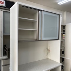 ホワイト 引き出し式食器棚 ニトリ ニトリ（NITORI） 幅150cm 食器棚(レジューム 150TG-S WH/150TL-R WH