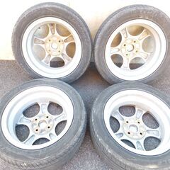 ダイハツ　純正　アルミ　165/60R14 4.5J +45 4本　溝少々の画像