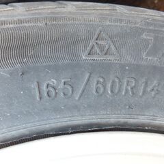 ダイハツ　純正　アルミ　165/60R14 4.5J +45 4本　溝少々の画像