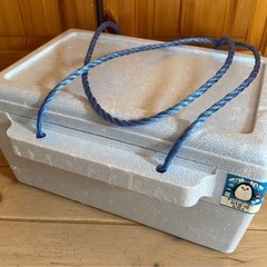 保冷ボックス　発泡スチロール箱　持ち手付き