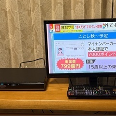 液晶テレビ　22V型　Blu-rayレコーダー　セット　Panasonic MrMax