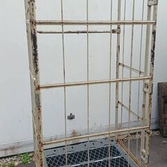 中古カゴ台車　W800×D600×H1700㎜　K125の画像