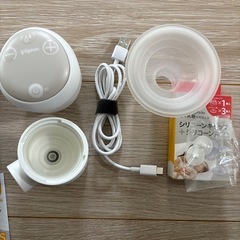 最終価格！電動搾乳機と新品哺乳瓶と乳首の画像
