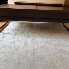 ローテーブル 昇降式 スライド 収納 テーブル ブラウン
