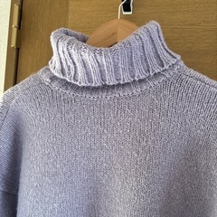 韓国ファッション　セーター　紫セーターの画像