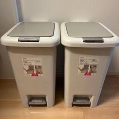 30L フタ付きペダル式ゴミ箱 2個セット