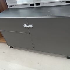 ★ジモティ割あり★  整理ダンス ブラック＆グレー W120×D...