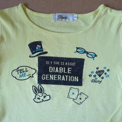 Diable 130cm 長袖Tシャツ イエロー グラフィックプリントの画像