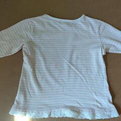 マザウェイズ130cm ピンクボーダーＴシャツの画像