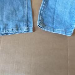 マザウェイズ　柔らか　デニムパンツ130cm ドット柄　ウエストゴムの画像