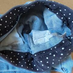 マザウェイズ　柔らか　デニムパンツ130cm ドット柄　ウエストゴムの画像