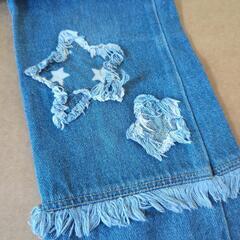 130cm 星型刺繍デニムパンツの画像