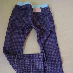 千鳥格子柄 パープル 長ズボンの画像