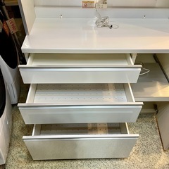 《売約済》【池上店】【～4/14限定SALE！店内全品20%お値引き！】　 食器棚 キッチンボード 幅 120 パモウナ カップボード レンジボード キッチン収納 大容量 ファミリー 二人暮らし サイレントレール フルスライドレールの画像