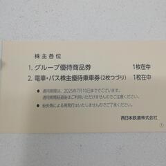 西鉄　株主優待券の画像