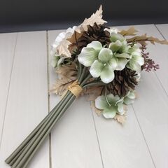 【M-2409FB33】ラタンフラワーベース◆フェイクフラワー◆インテリアの画像