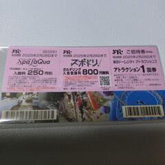 東京ドームシティチケット2枚の画像