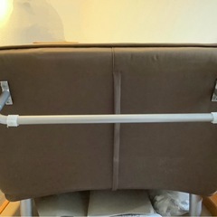 【美品】折りたたみソファベッド シングル茶の画像