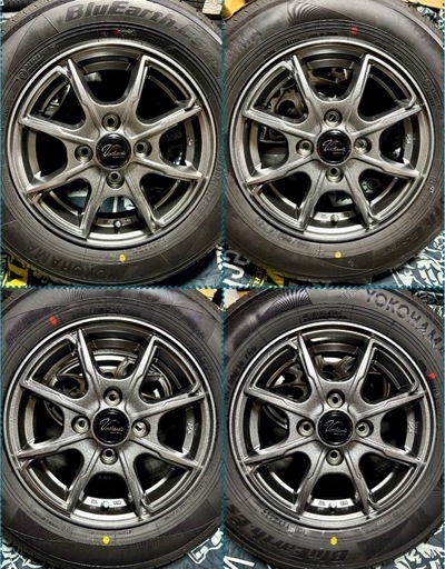「商談中」⑳145/80R13 新品ヨコハマタイヤ4本と中古美品ホイールとナット付