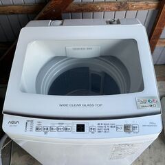 2023年製AQUA 7.0kg 全自動洗濯機 AQW-V7N (しろたん) 富山の生活家電《洗濯機》の中古あげます・譲ります｜ジモティーで不用品の処分