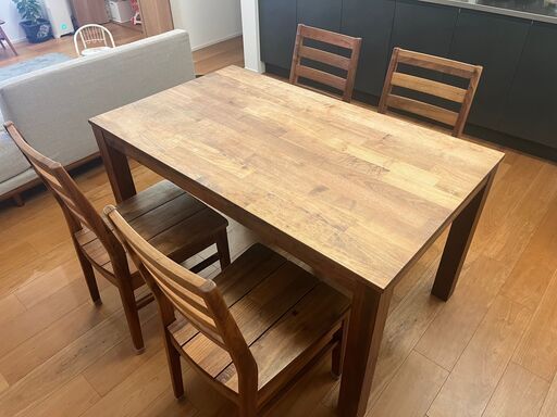 [話し合い中]　ダイニングテーブルセット テーブル+チェア4脚　(ORZ 135TABLE)