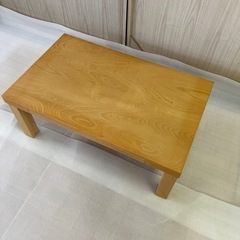 JF0085 ローテーブル　トレイ引き出し可能　木製テーブルの画像