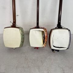 三味線 3本セット まとめ売り 現状品 伝統工芸 伝統芸能 レトロ 和楽器 日本文化 弦楽器 音楽 楽器 本体のみ 皮破れあり 民謡 Y1020の画像
