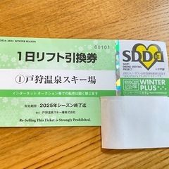 戸狩温泉スキー場 1日リフト引換券