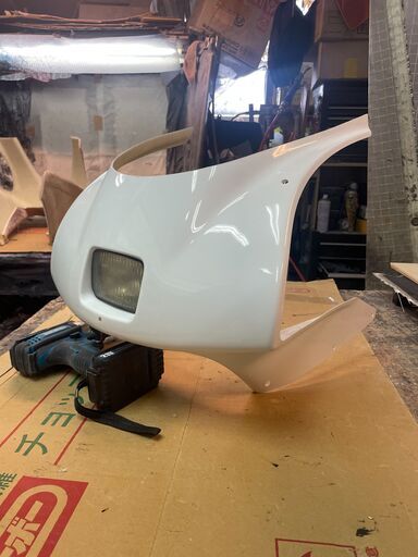 NSR50ストリート用アッパーカウリングカウリング　白ゲル仕上げ