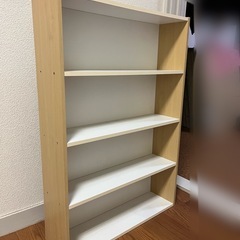 【引取りに来て頂ける方限定】【無料】木製　白　本棚