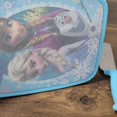 アナと雪の女王　子ども用包丁とまな板セットの画像