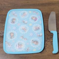 アナと雪の女王　子ども用包丁とまな板セットの画像