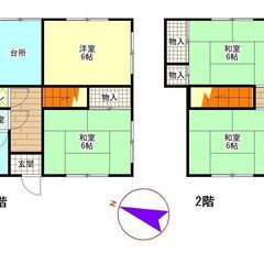 🉐★初期費用無料DIY可能5月末まで家賃無料 ★駐車場付き【ペット可 】4DK 66.09㎡ 戸建て 貸家  格安 家賃1.9万円  香取市上小堀戸建　ペット可 複数入居可 賃貸物件 バストイレ別 大きな戸建て 事務所利用可能 初期費用0円  - 香取市