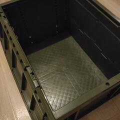 松本産業 折りたたみコンテナ 50L カーキの画像
