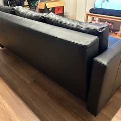 IKEA 合皮製ソファベッド フリーヘーテン イケア 3人掛け