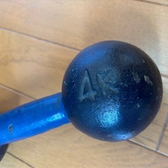 4kg ダンベル 青色 鉄製　初心者〜中級者用の画像