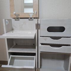 【極美品】ドレッサー　ドレッサーワゴン　ベージュ　北欧の画像