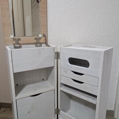 【極美品】ドレッサー　ドレッサーワゴン　ベージュ　北欧の画像
