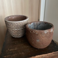 アンティーク調　植木鉢　2点　セット　観葉植物