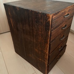 古道具　引き出し　木製　骨董　ヴィンテージ　昭和家具の画像