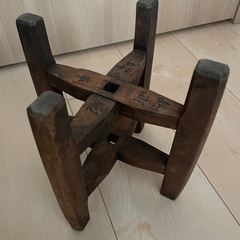 糸巻き　観葉植物立て　小道具　昭和家具