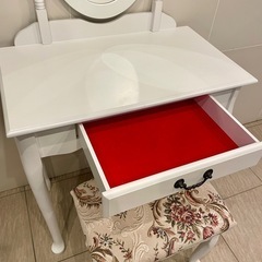 ホワイト ドレッサー ミラー付き プリンセスドレッサー 猫脚