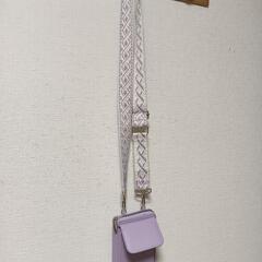 スマホショルダー　サイフ　パープルの画像